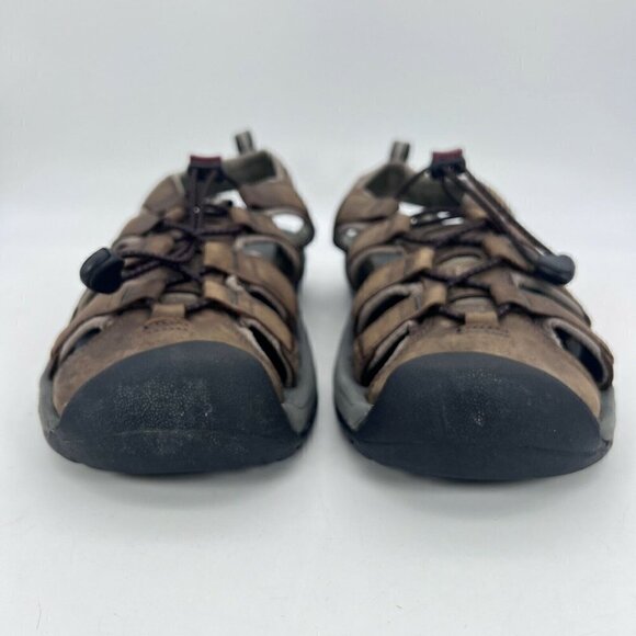 Keen Kanyon Slip on Sandal Men Faux Leather Waterproof Brown 1248-BOBD Size 10